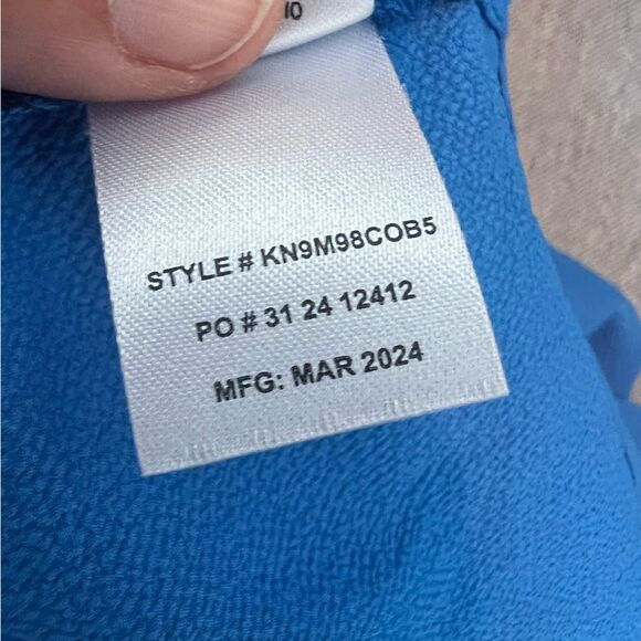 Kenneth Cole Mens Button-Up Shirt Short Sleeve Relaxed Fit Collared Blue Size M - Picture 12 of 12